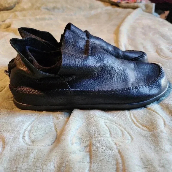 Size 10 OTZ Shoes Men's OG WRL Slip On Black Leather Internal Sock System - Picture 5 of 9